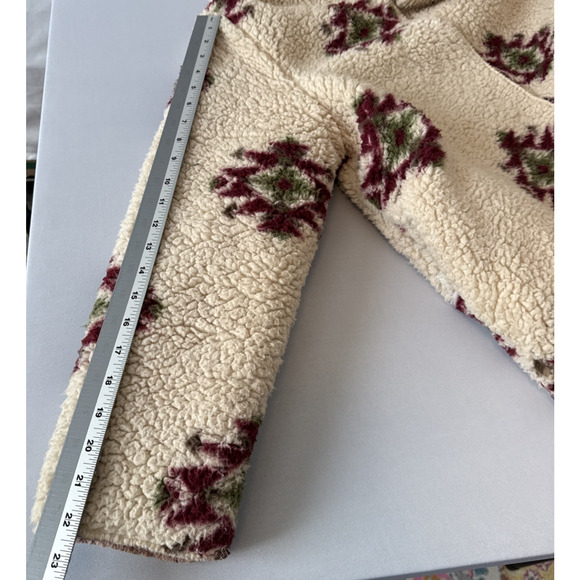 Love Tree The Soft Life Reversible Sherpa Hooded Jacket Womens S Cottagecore - Picture 10 of 11